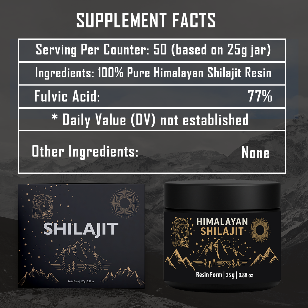 Himalayan Shilajit Supplement Facts