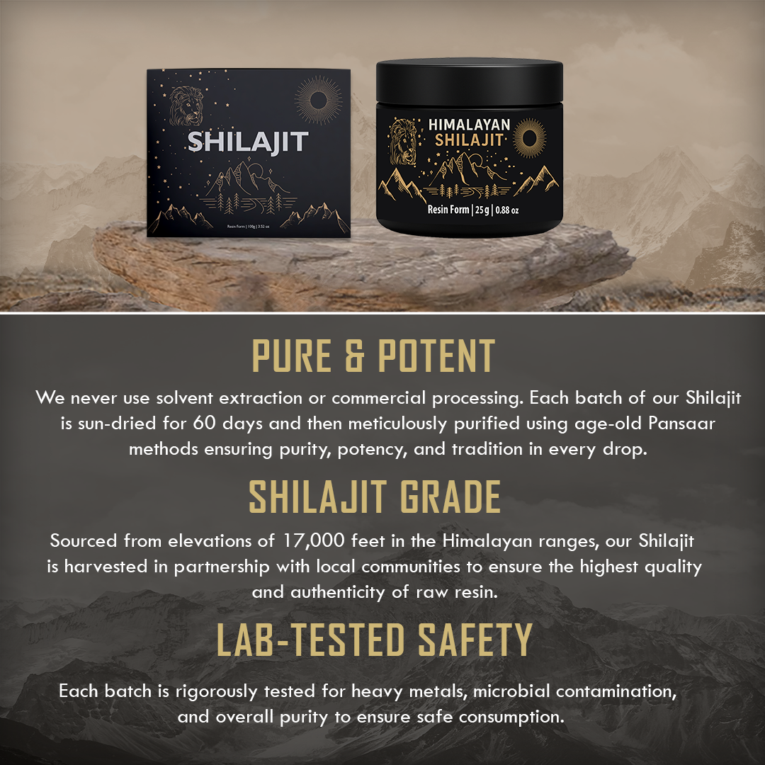Pure and potent shilajit resin