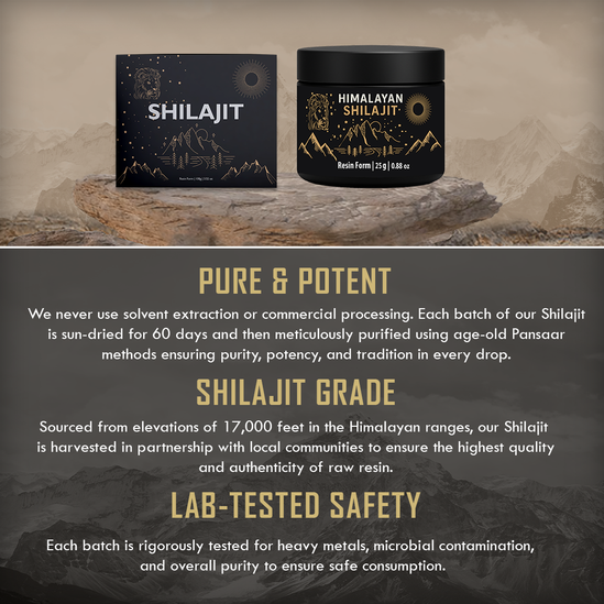 Pure and potent shilajit resin